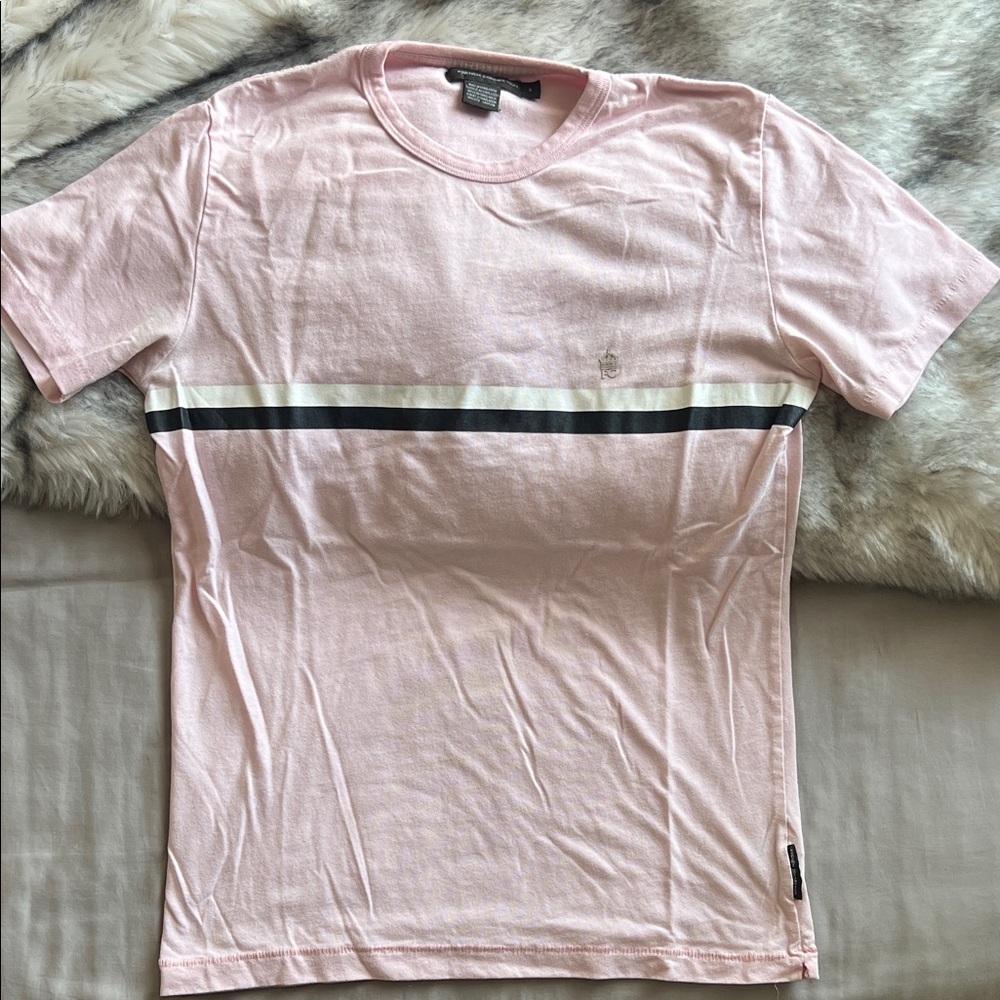 French Connection Light Pink Striped Tee